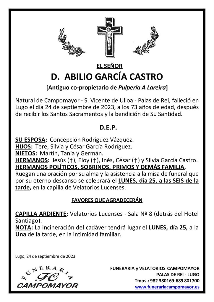 ABILIO GARCÍA CASTRO