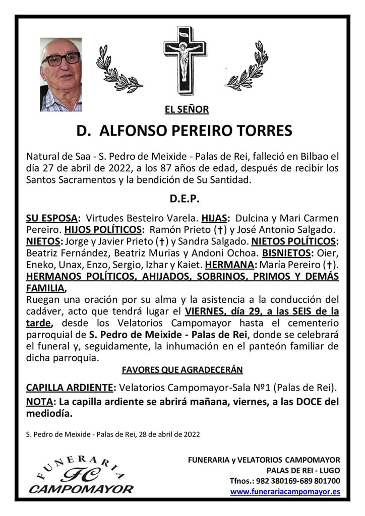 ALFONSO PEREIRO TORRES