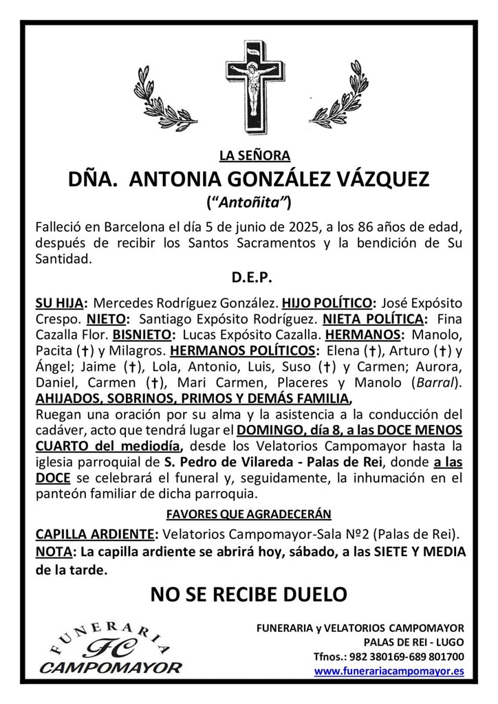 Foto secundaria ANTONIA GONZÁLEZ VÁZQUEZ