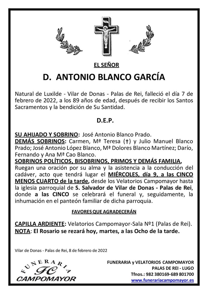 ANTONIO BLANCO GARCÍA