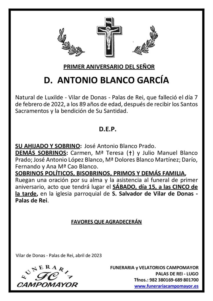 ANTONIO BLANCO GARCÍA