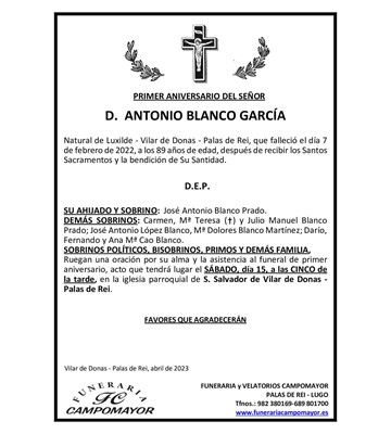 ANTONIO BLANCO GARCÍA