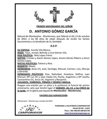 ANTONIO GÓMEZ GARCÍA