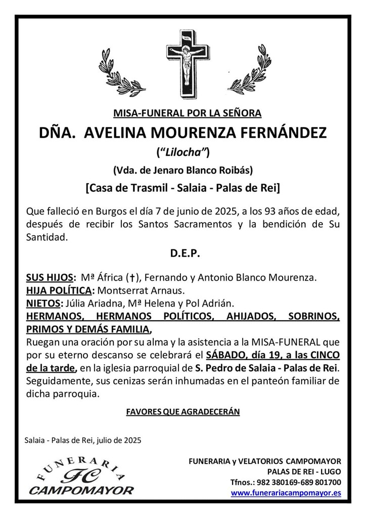 Foto secundaria AVELINA MOURENZA FERNÁNDEZ