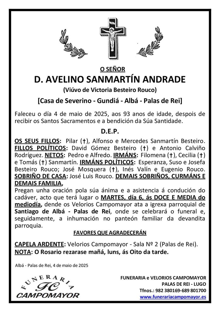 Foto principal AVELINO SANMARTÍN ANDRADE