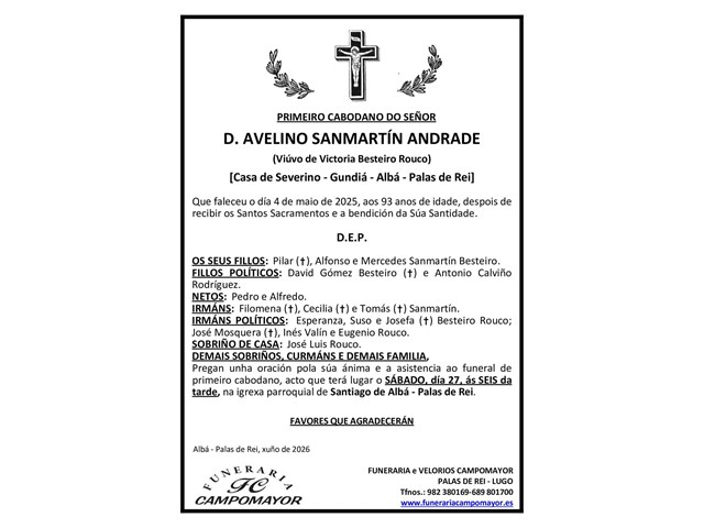 AVELINO SANMARTÍN ANDRADE