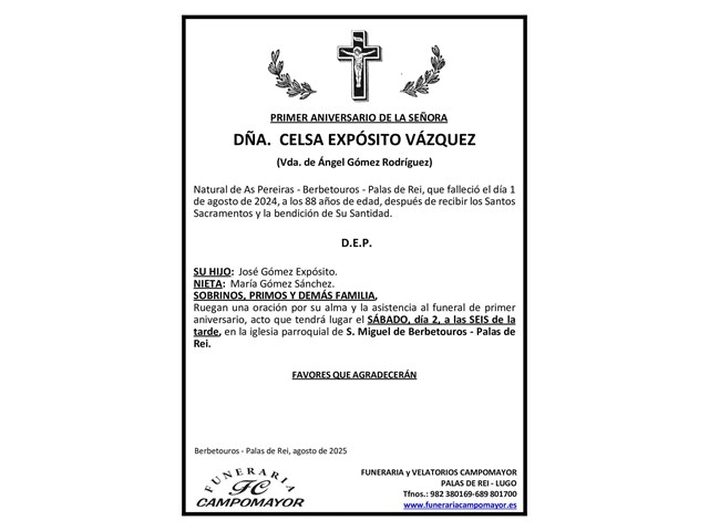 CELSA EXPÓSITO VÁZQUEZ