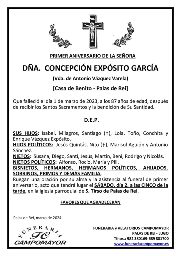 CONCEPCIÓN EXPÓSITO GARCÍA