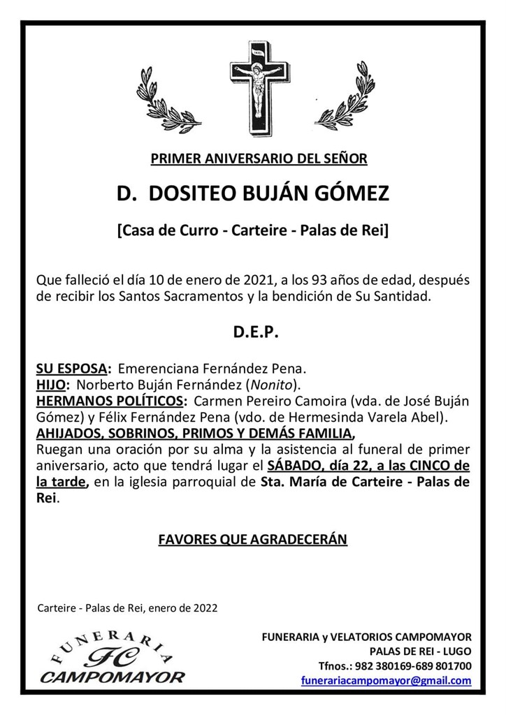 DOSITEO BUJÁN GÓMEZ