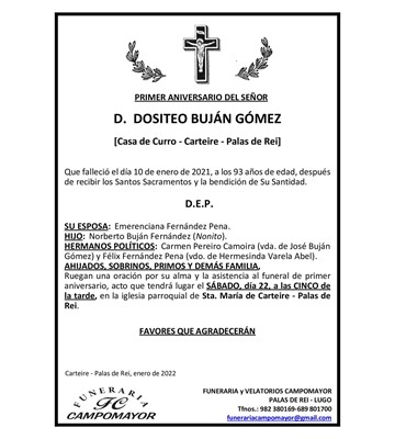 DOSITEO BUJÁN GÓMEZ