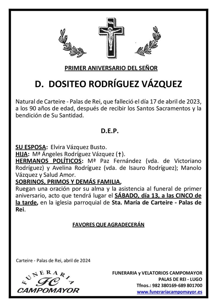 DOSITEO RODRÍGUEZ VÁZQUEZ