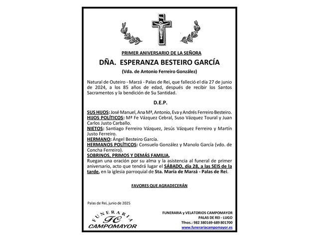 ESPERANZA BESTEIRO GARCÍA