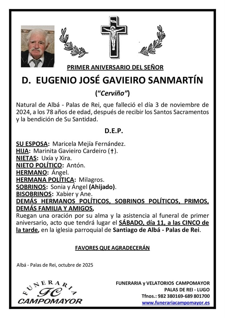 EUGENIO JOSÉ GAVIEIRO SANMARTÍN