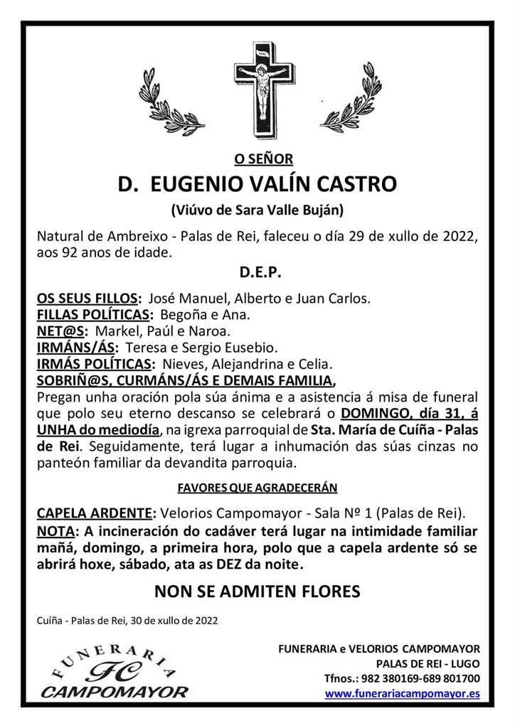 EUGENIO VALÍN CASTRO