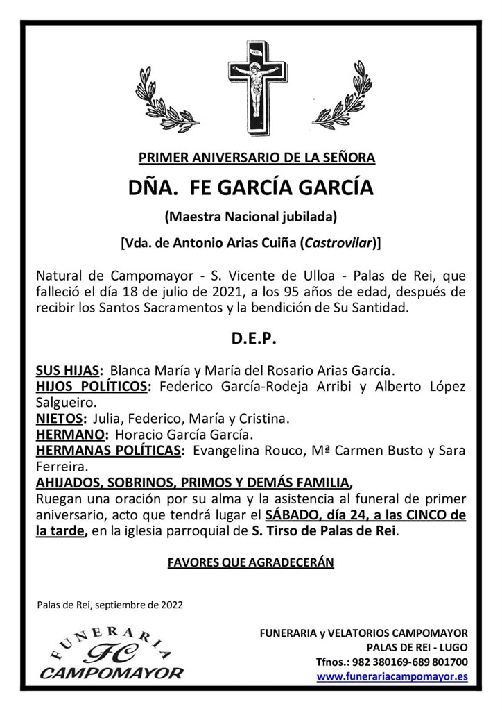 FE GARCÍA GARCÍA