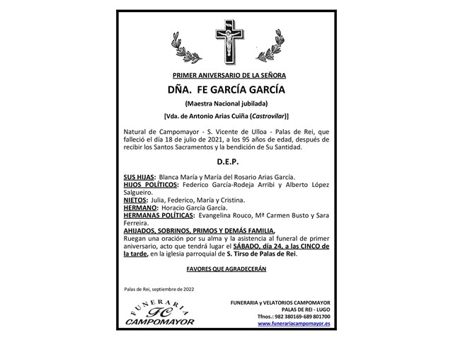 FE GARCÍA GARCÍA