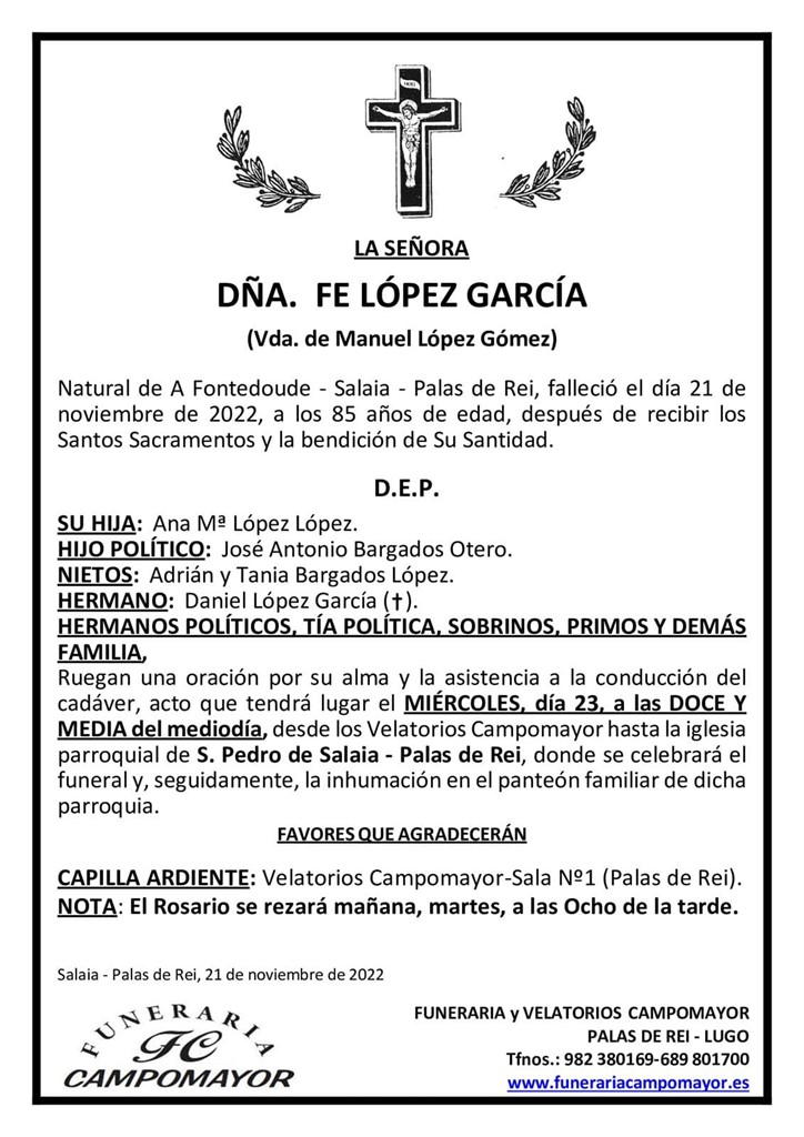 FE LÓPEZ GARCÍA