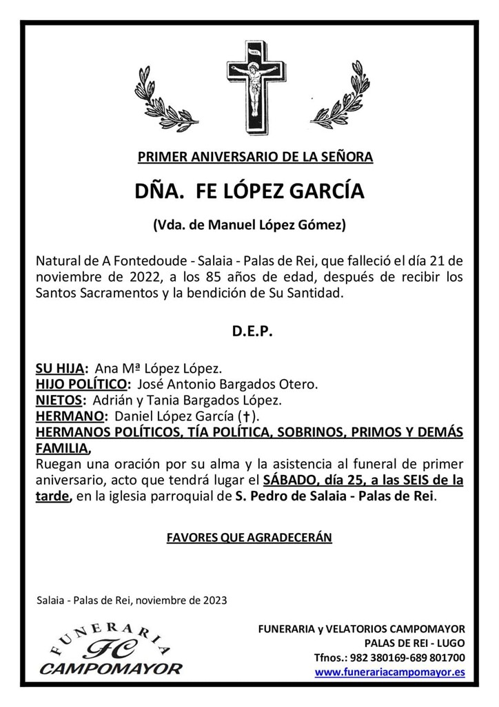 FE LÓPEZ GARCÍA