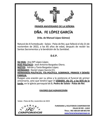 FE LÓPEZ GARCÍA