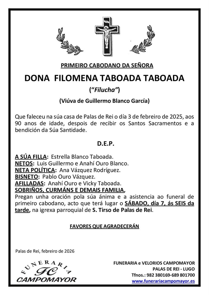 FILOMENA TABOADA TABOADA