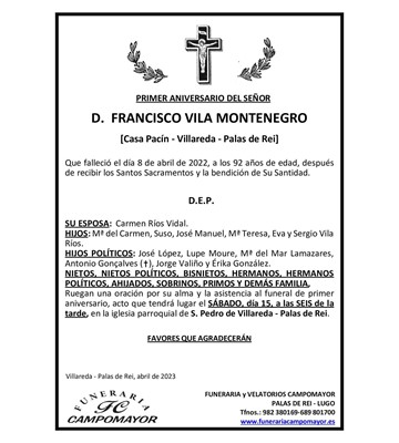 FRANCISCO VILA MONTENEGRO