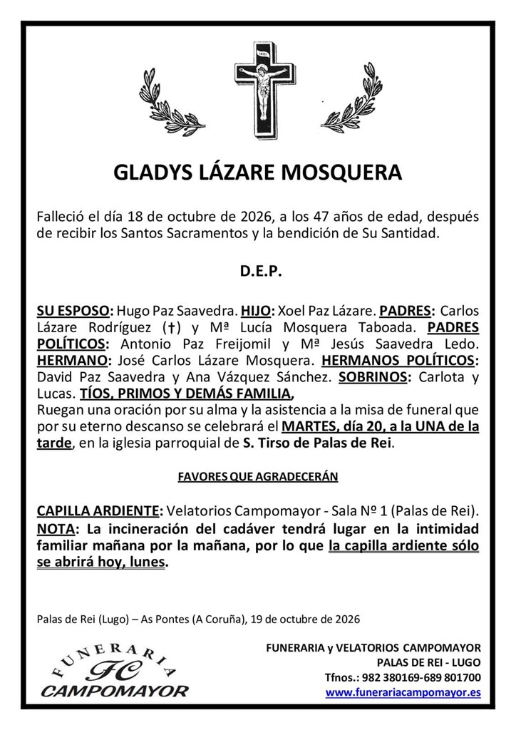 Foto principal GLADYS LÁZARE MOSQUERA