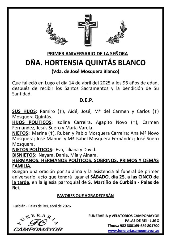 HORTENSIA QUINTÁS BLANCO