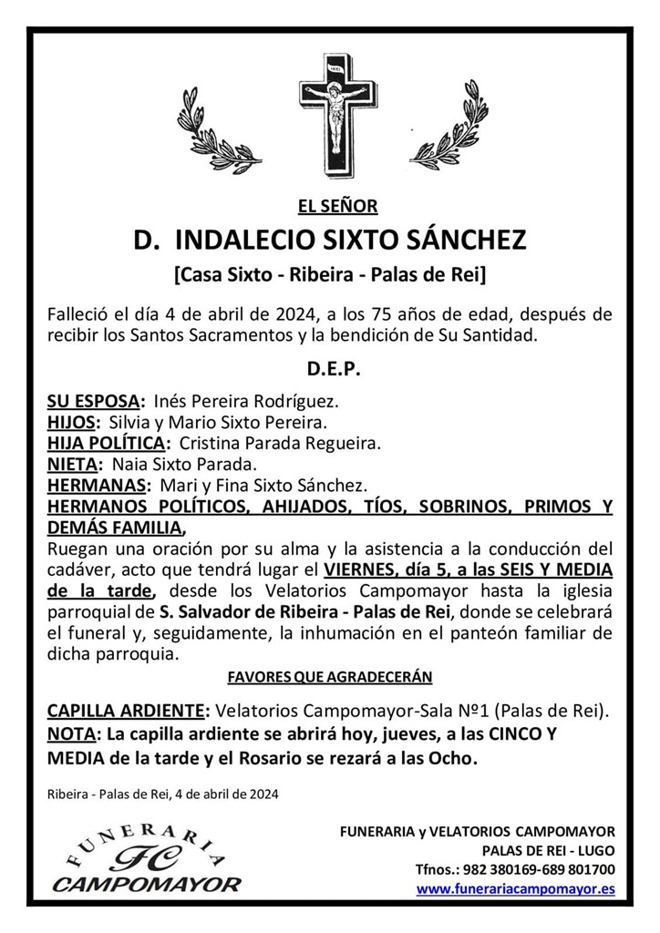 INDALECIO SIXTO SÁNCHEZ