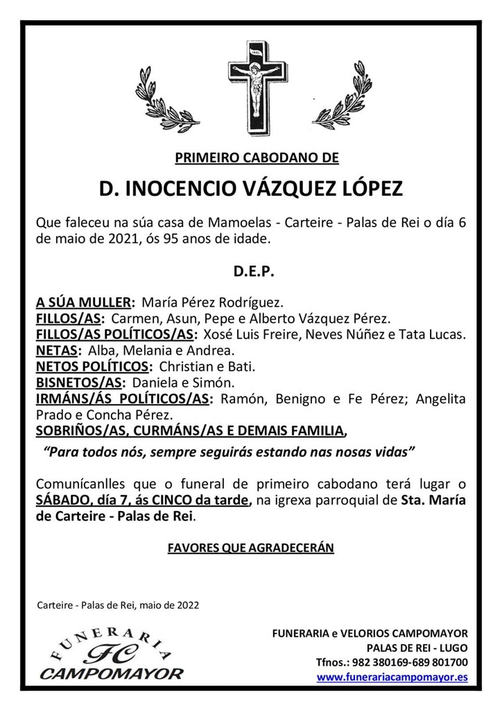 INOCENCIO VÁZQUEZ LÓPEZ