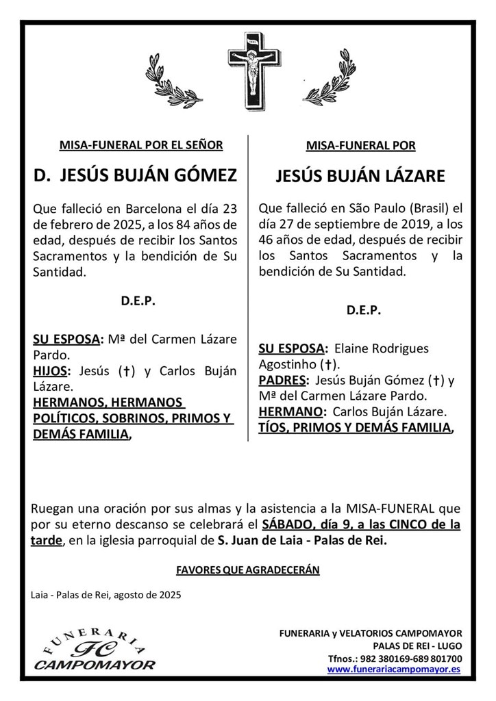 JESÚS BUJÁN GÓMEZ y JESÚS BUJÁN LÁZARE