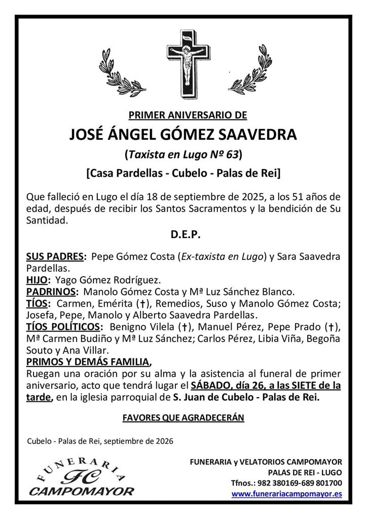 JOSÉ ÁNGEL GÓMEZ SAAVEDRA