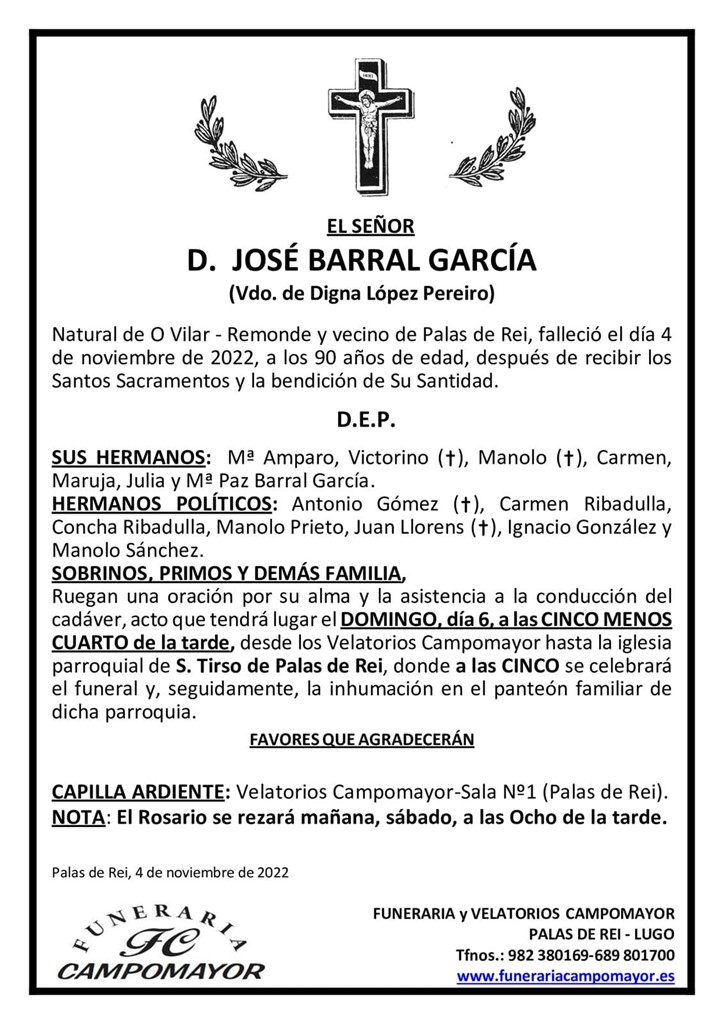 Foto principal JOSÉ BARRAL GARCÍA