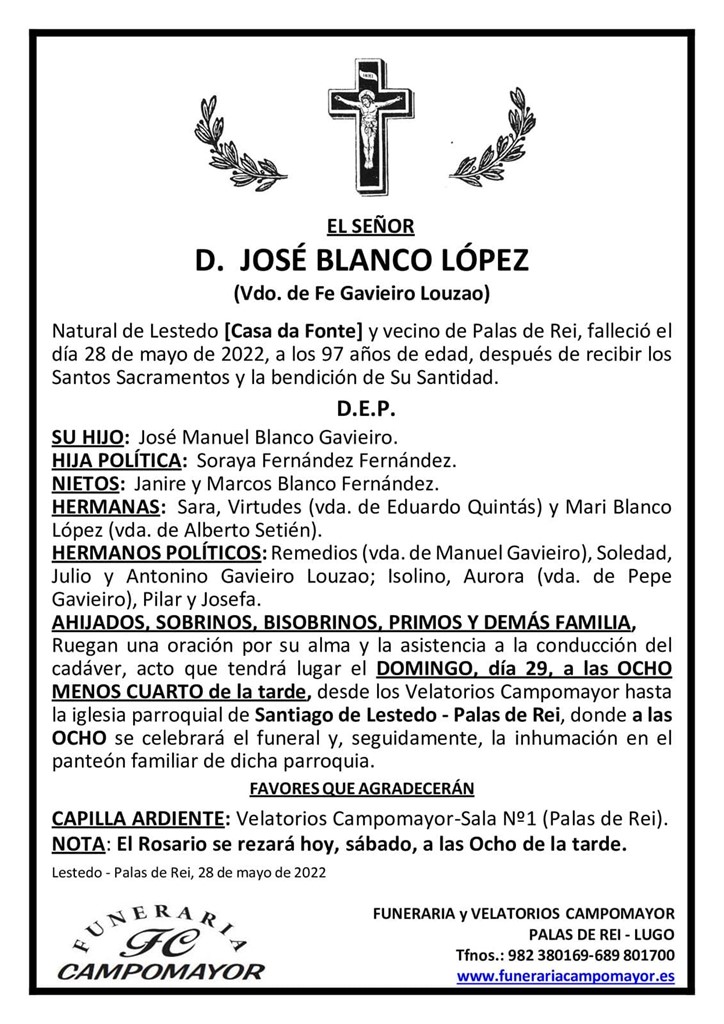 JOSÉ BLANCO LÓPEZ