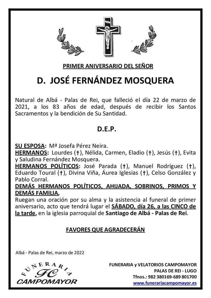 JOSÉ FERNÁNDEZ MOSQUERA