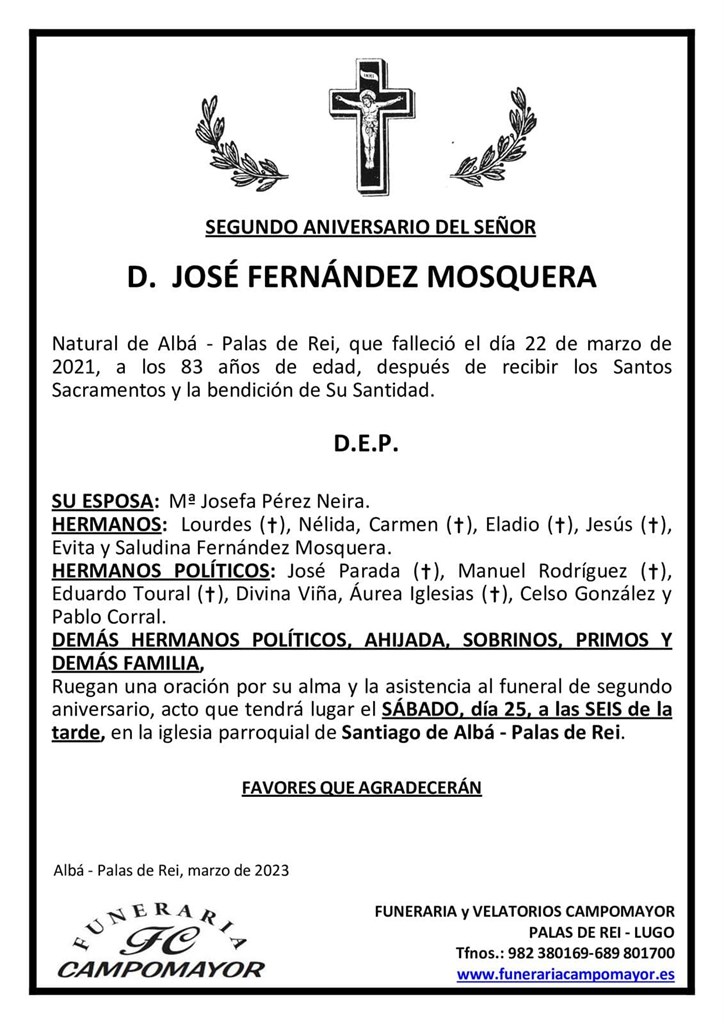 JOSÉ FERNÁNDEZ MOSQUERA