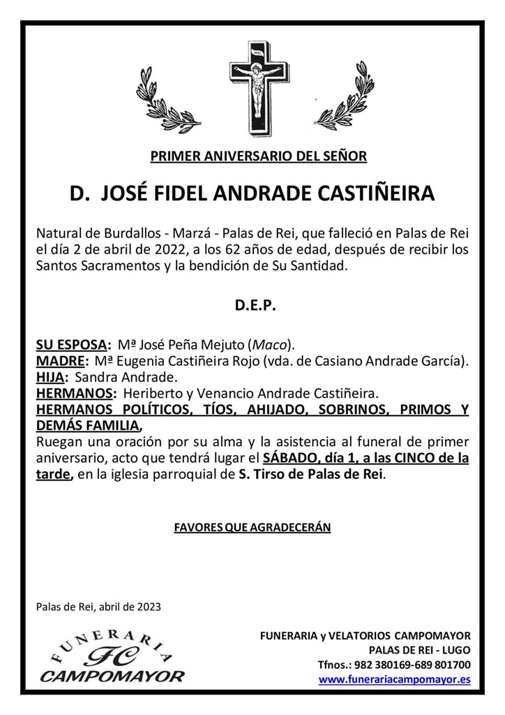 JOSÉ FIDEL ANDRADE CASTIÑEIRA