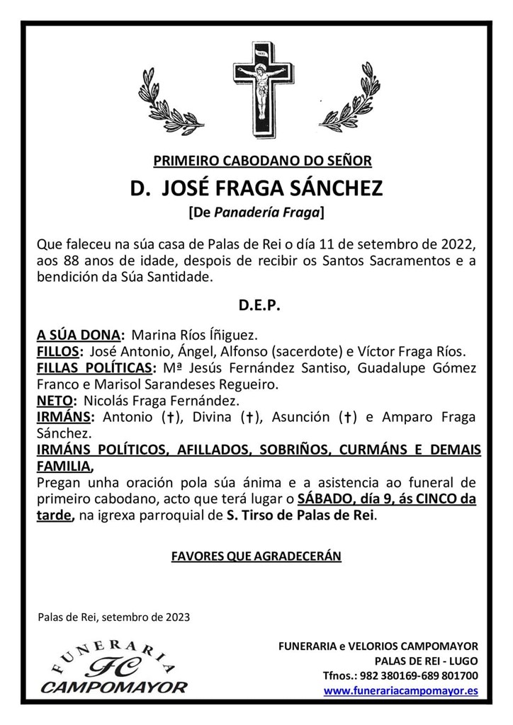 JOSÉ FRAGA SÁNCHEZ