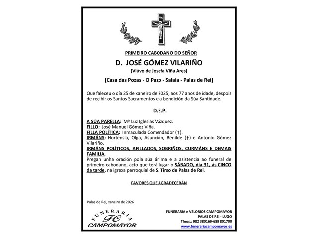 JOSÉ GOMEZ VILARIÑO