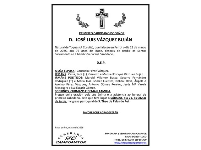 JOSÉ LUIS VÁZQUEZ BUJÁN