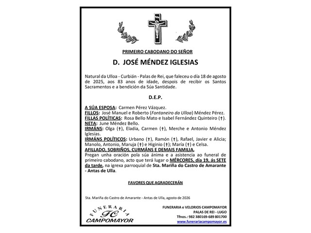 JOSÉ MÉNDEZ IGLESIAS