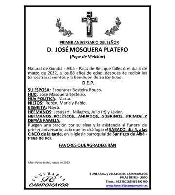 JOSÉ MOSQUERA PLATERO