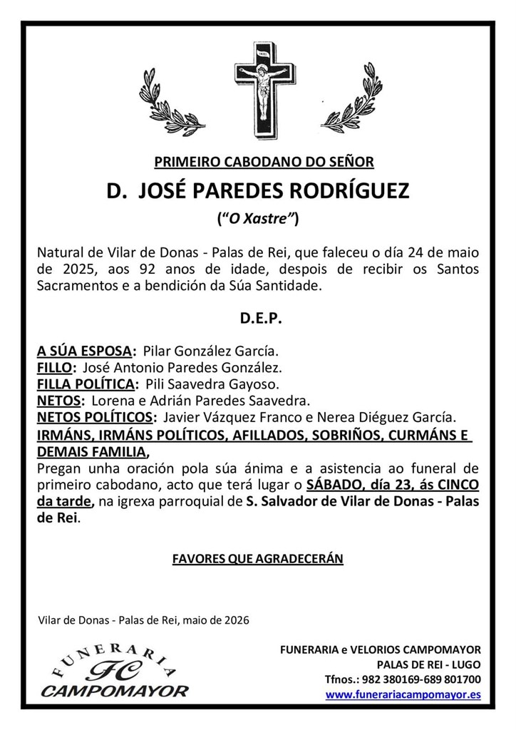 JOSÉ PAREDES RODRÍGUEZ