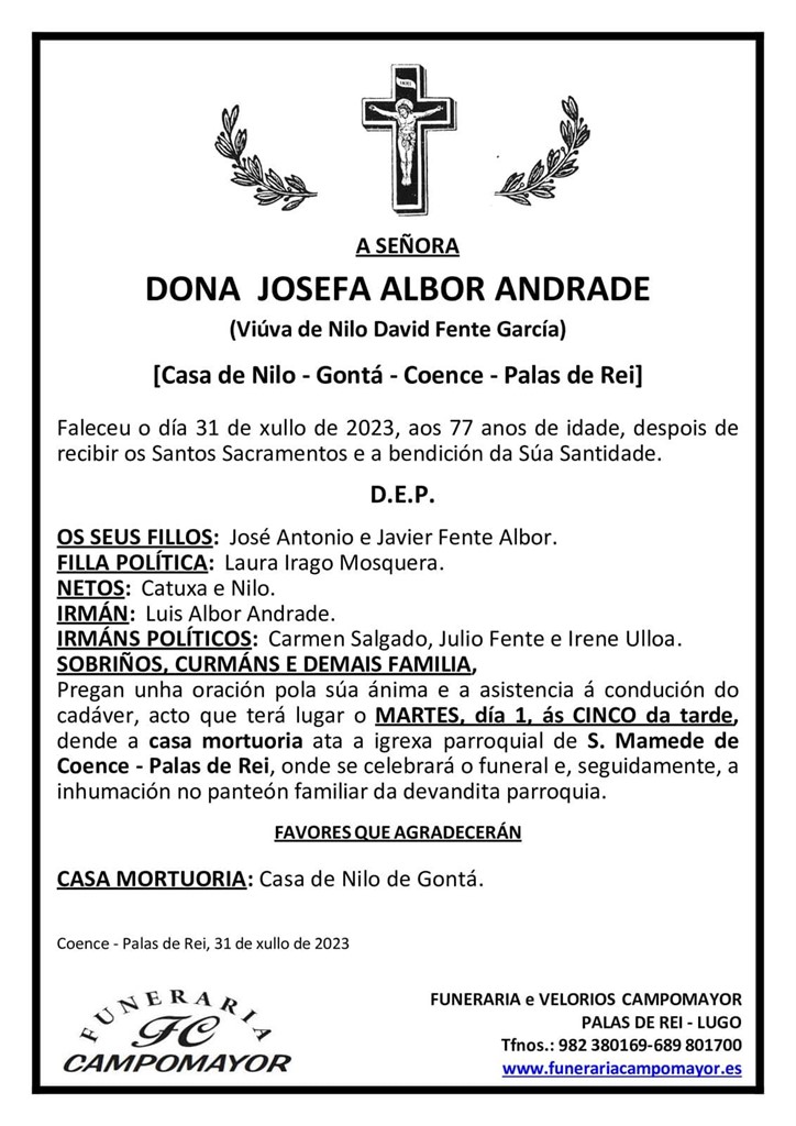 JOSEFA ALBOR ANDRADE