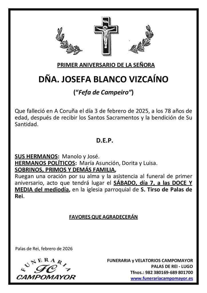 JOSEFA BLANCO VIZCAÍNO