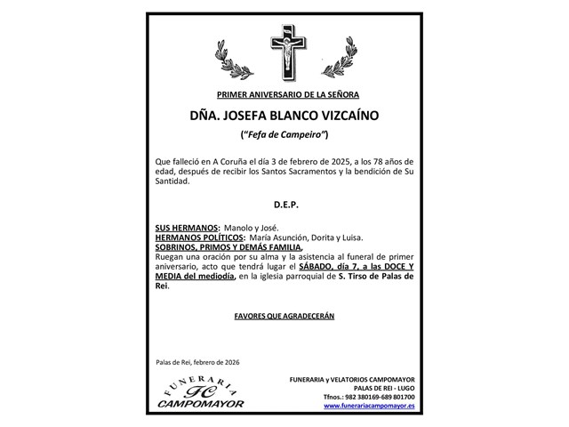 JOSEFA BLANCO VIZCAÍNO