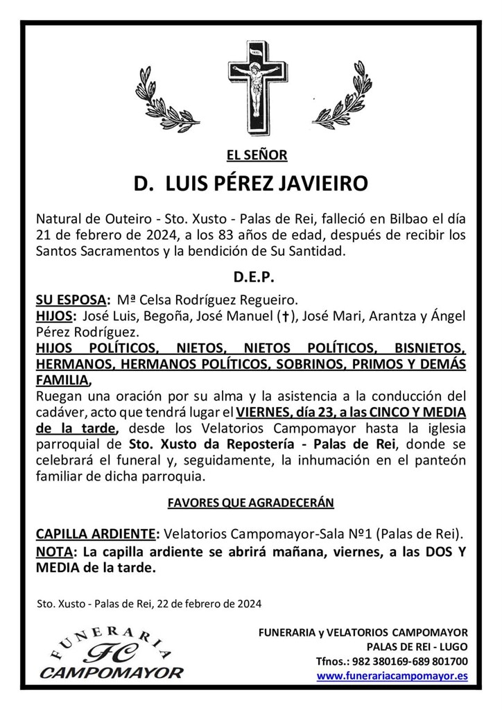 LUIS PÉREZ JAVIEIRO