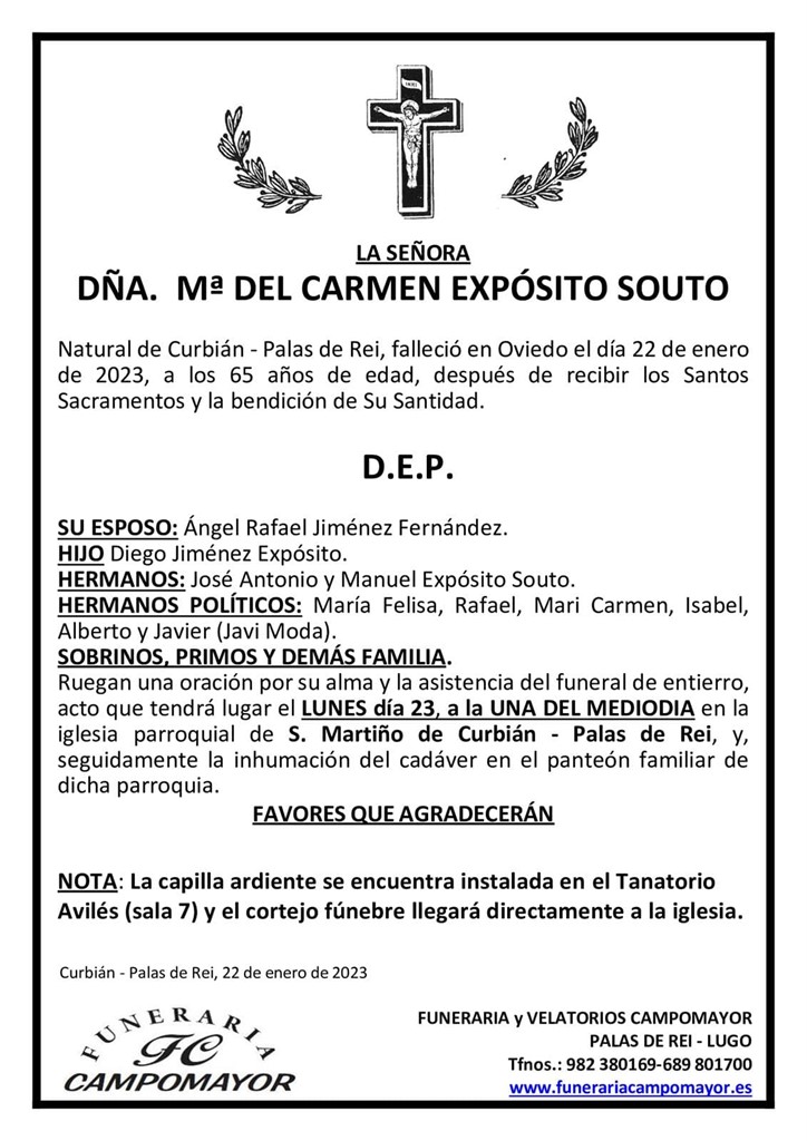 Mª DEL CARMEN EXPÓSITO SOUTO