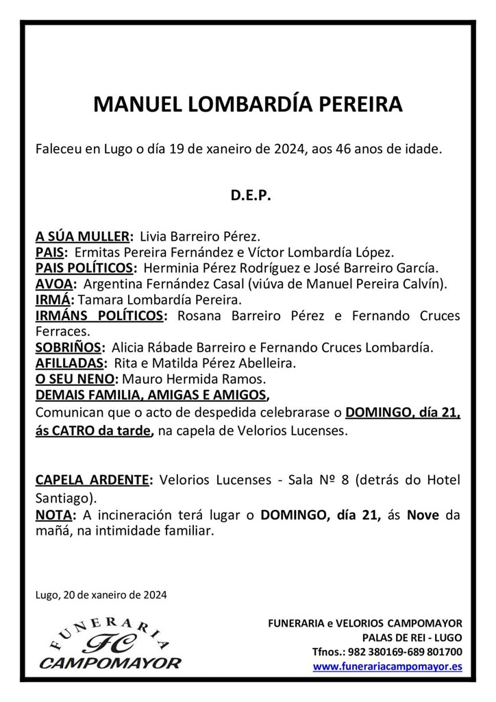 MANUEL LOMBARDÍA PEREIRA