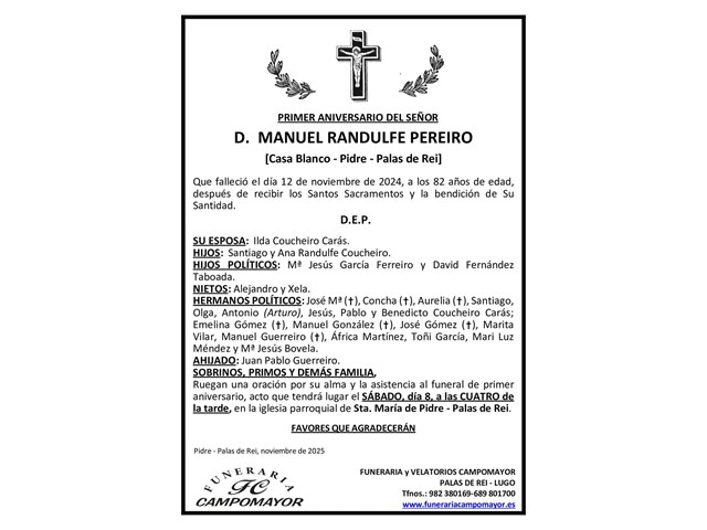 MANUEL RANDULFE PEREIRO