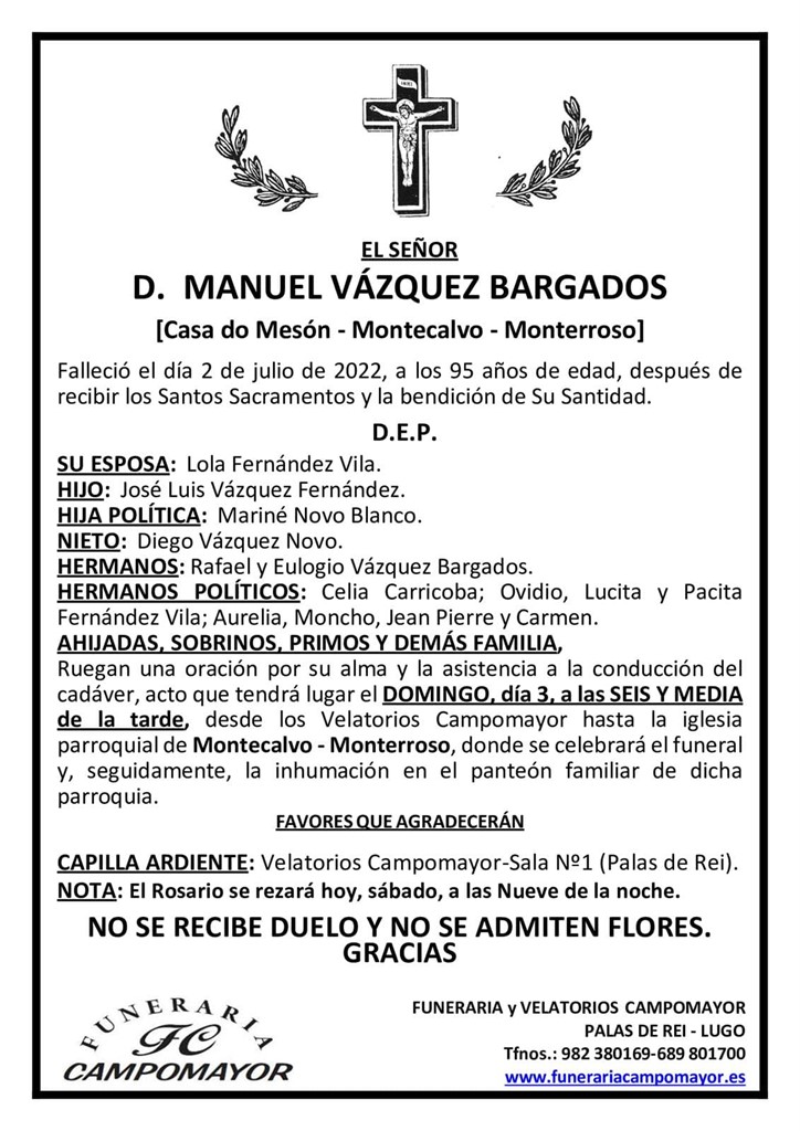 MANUEL VÁZQUEZ BARGADOS